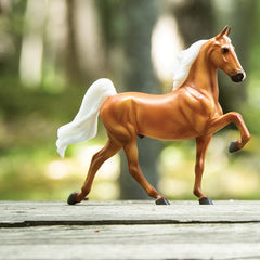 Breyer Freedom Series Palomino Saddlebred side view for dynamic role-play scenes