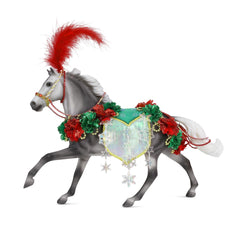 Breyer 2025 Holiday horse on display adds seasonal elegance.