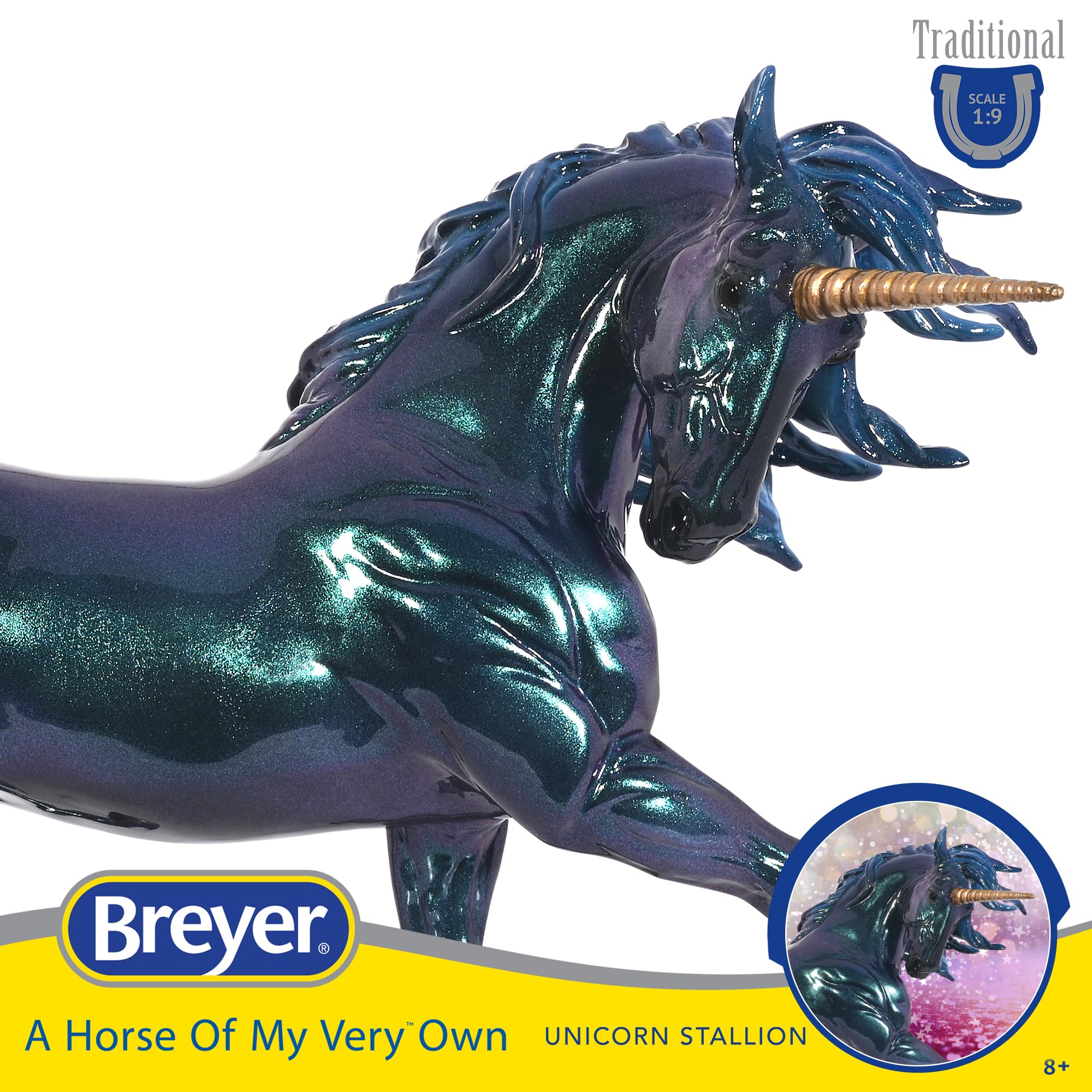 Breyer Neptune unicorn stallion with hand-painted finish for collectors
