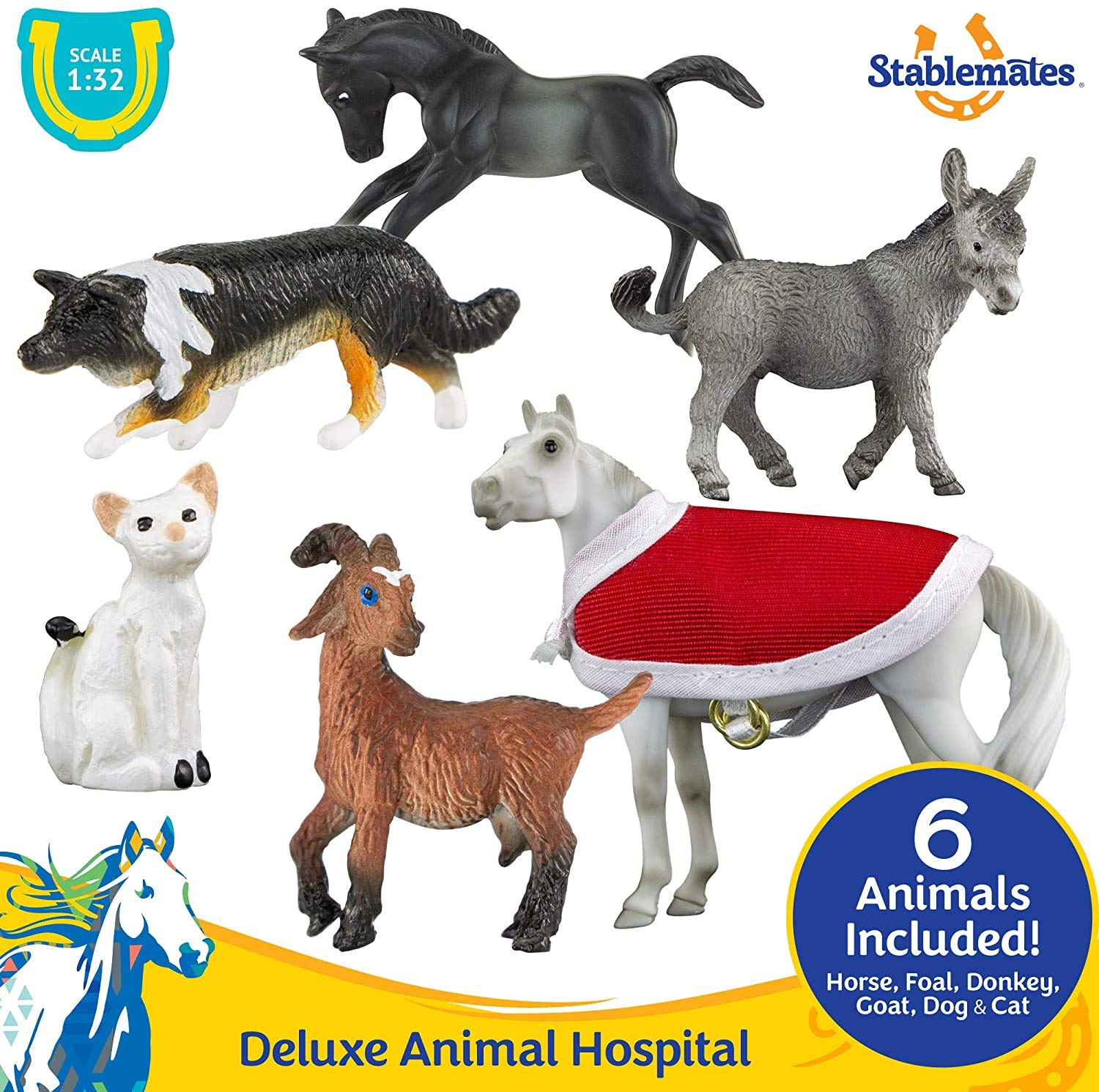Breyer Stablemates Deluxe Animal Hospital vet accessories spark storytelling and cooperative imagination.