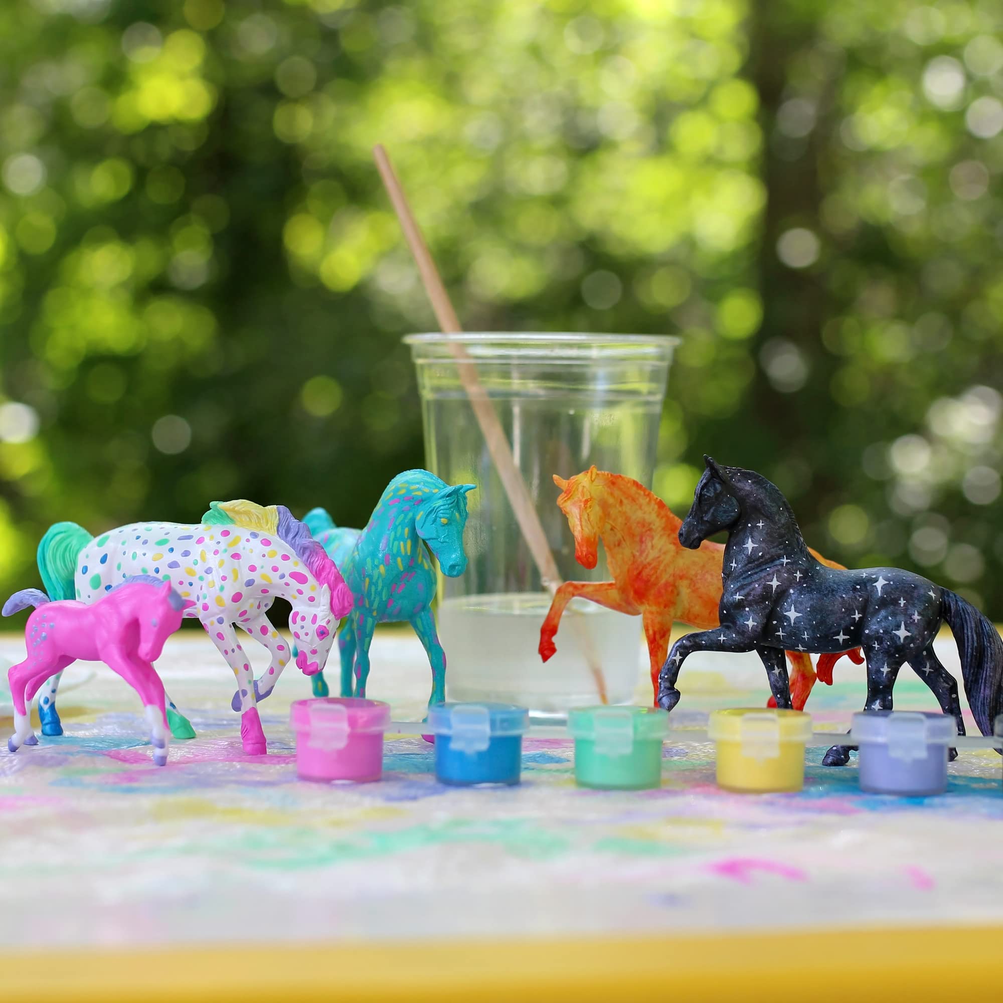 Breyer Stablemates horses base-coated and ready to paint out of the box.