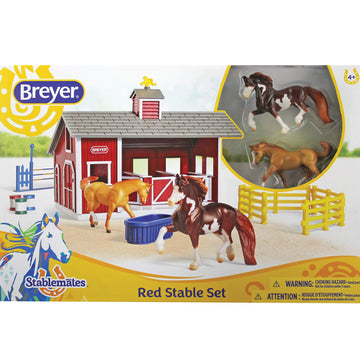 Breyer Stablemates red stable set jump setup for obstacle play
