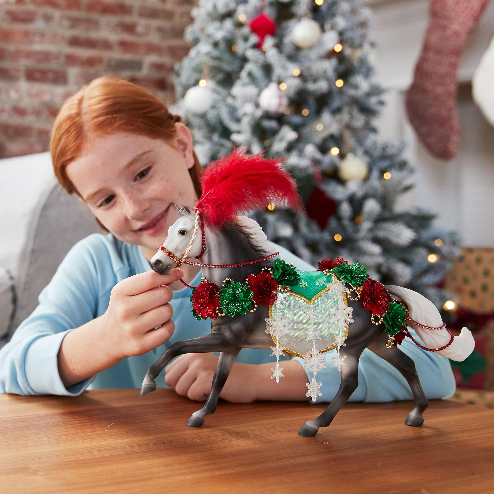 Breyer traditional 1:9 scale model measures about 13 by 11 inches.