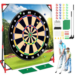 Brezzolife golf chipping stand enables quick backyard practice for family fun.