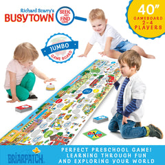 Briarpatch Busytown players flipping cards, boosts focus and observation.