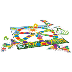 Colorful game play scene illustrating counting and building