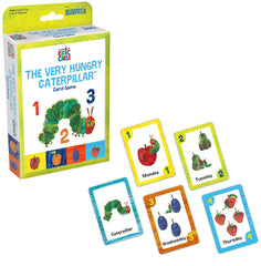 Briarpatch Very Hungry Caterpillar Card Game pack shot showing 56 learning cards