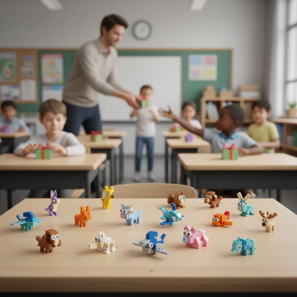 BRICHBROW animal blocks monkeys model to boost color and shape recognition.