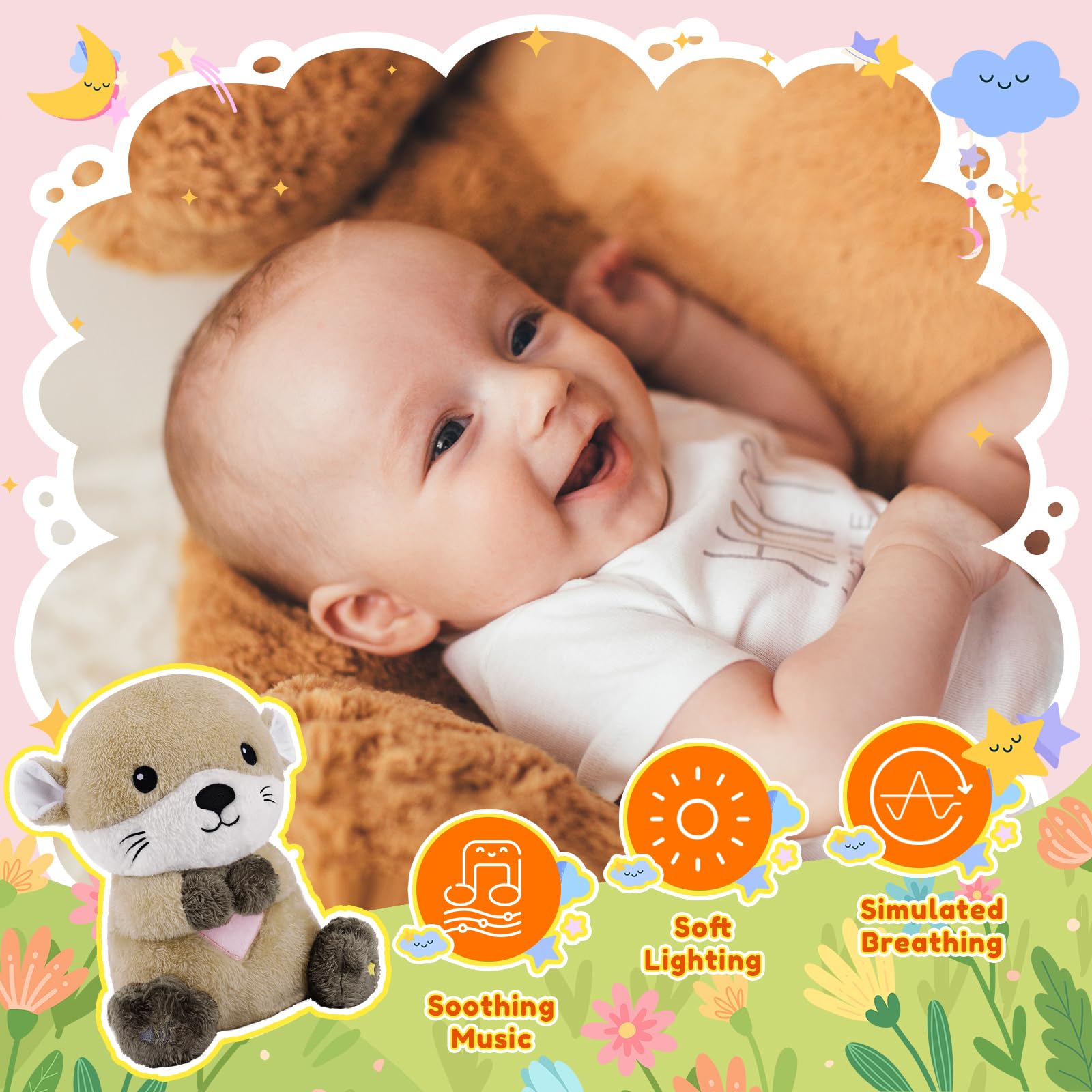 BRICHOEE portable plush toy for beds, desks, and nightstands.