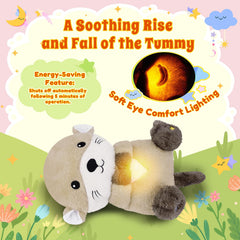 BRICHOEE otter plush offers calming light and music for relaxation sessions.