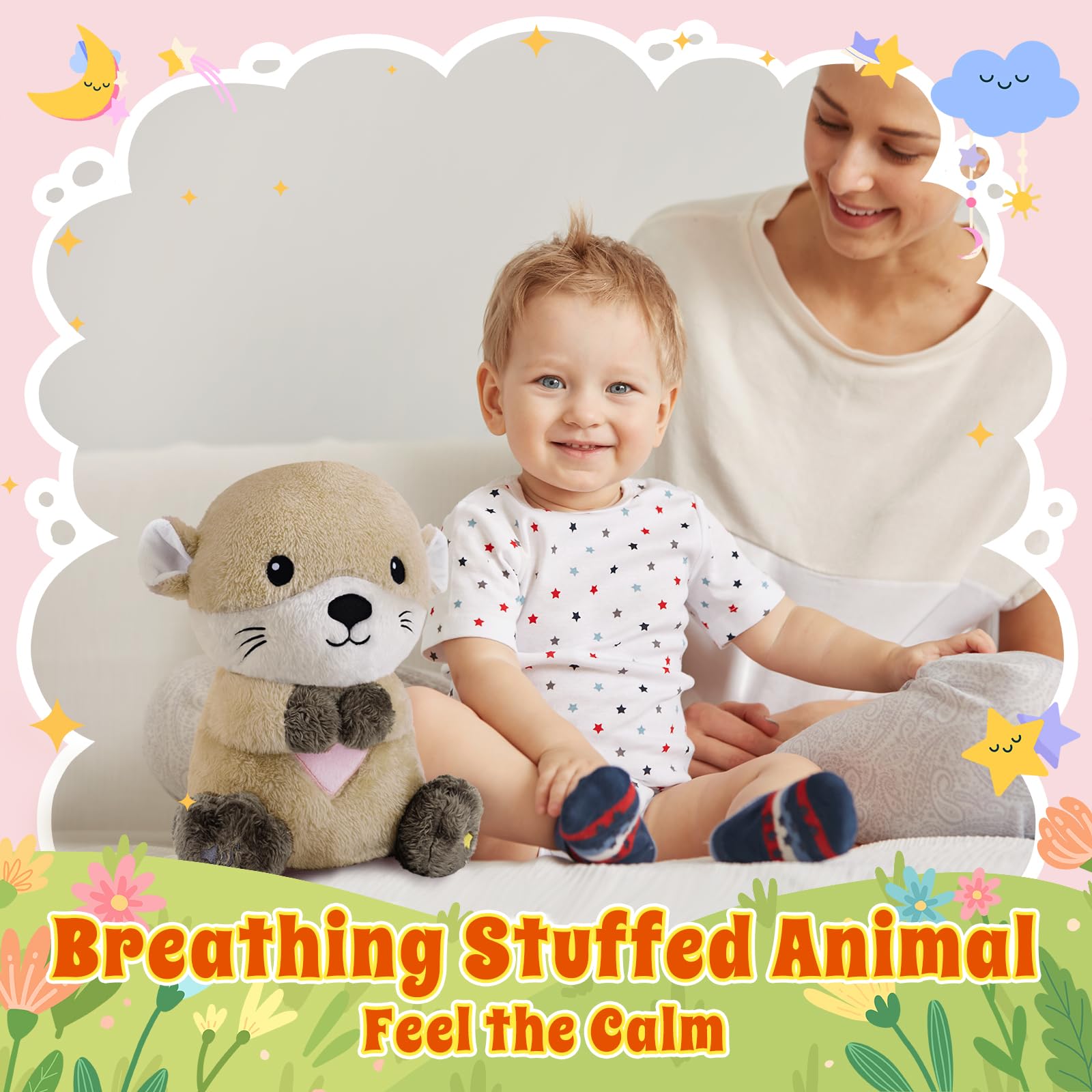 BRICHOEE otter plush with realistic breathing reduces tension during quiet evenings.