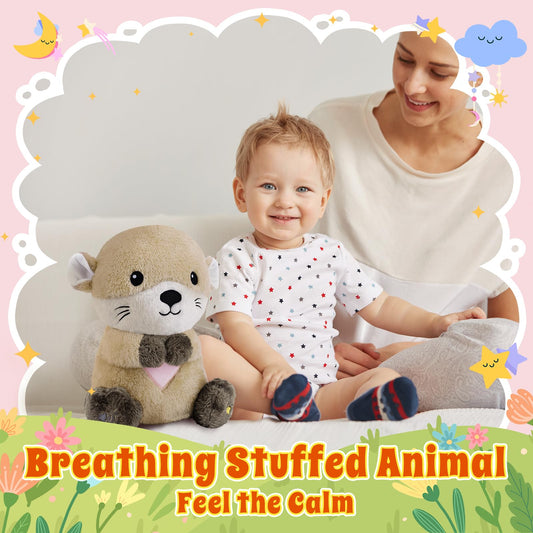 BRICHOEE otter plush with realistic breathing reduces tension during quiet evenings.
