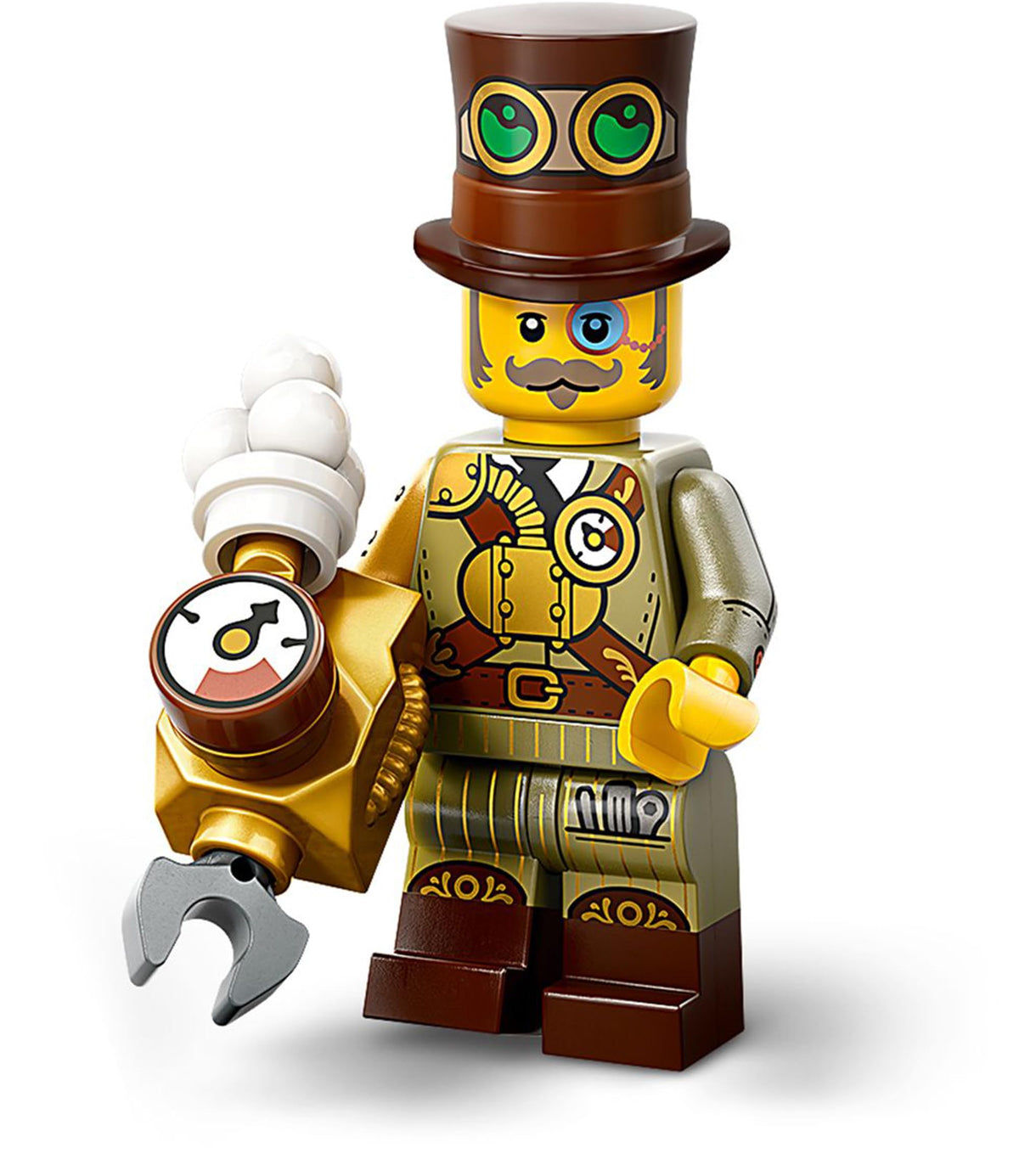 BRICK Flip Steampunk Inventor mini figure for imaginative play and display