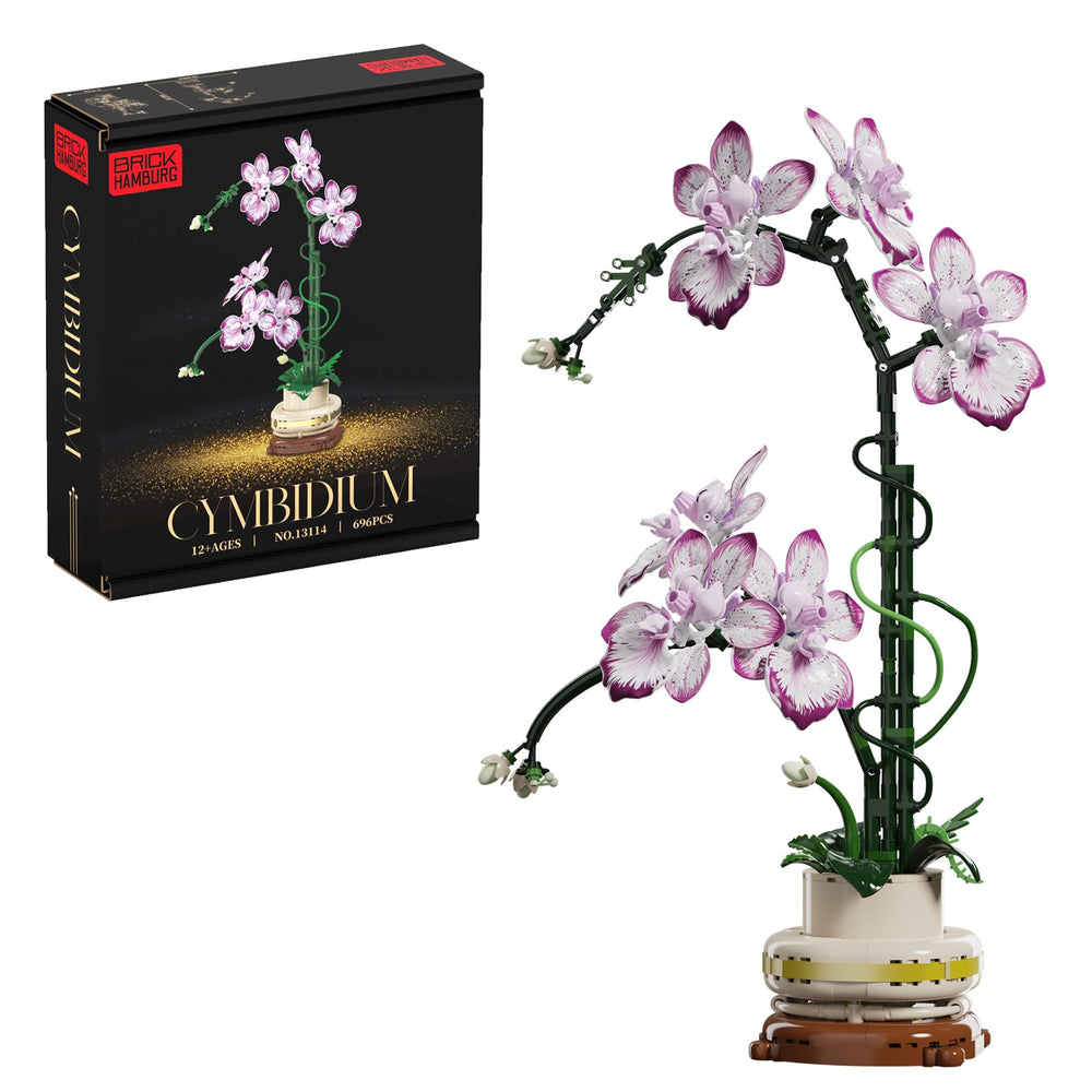 BRICK HAMBURG Flowers Toys bouquet with vase, durable home decor for everyday spaces.