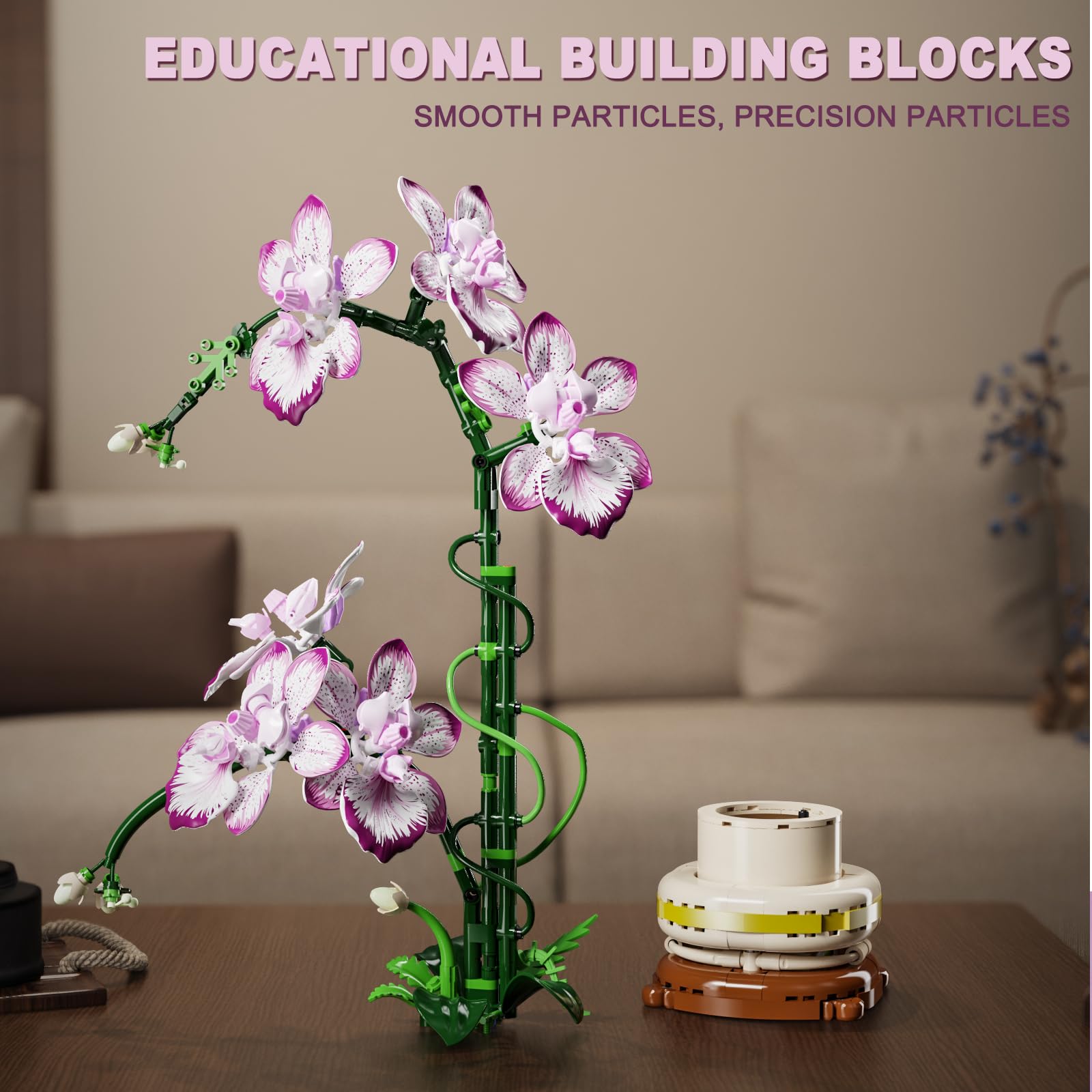 BRICK HAMBURG Home decor ideas with floral blocks for dining tables and shelves.