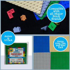 Brick Loot Classic blue baseplates for oceans and sky-inspired scenes