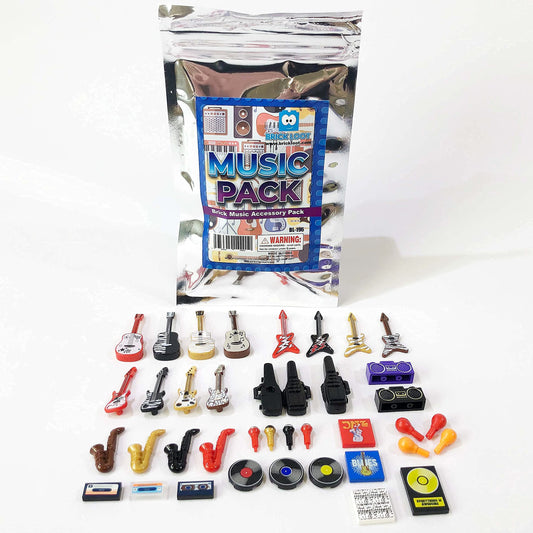 Brick Loot electric guitars add bold color to dynamic minifig builds