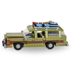 Brick Loot Wagon Queen Truckster model for display and imaginative building fun