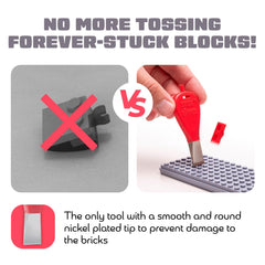 Brick Popper groove-under-piece design shown for effortless prying.