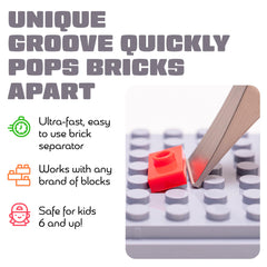 Brick Popper nickel-plated tip with rounded edges illustrated for safety.