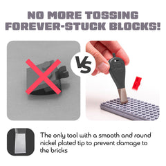 Ultra-fast block removal tool prying apart bricks safely