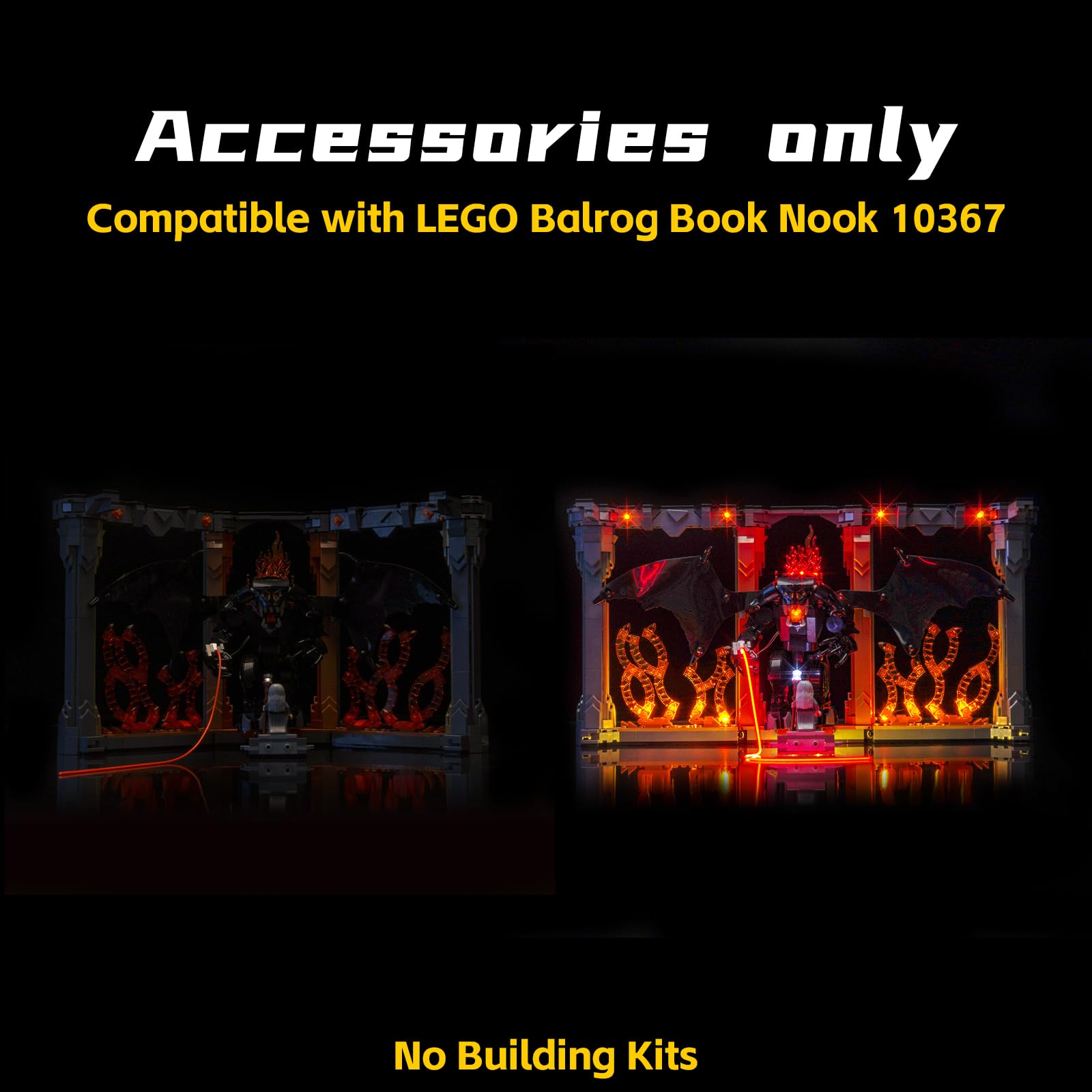 BrickBling Balrog light on a desk display for a striking setup.