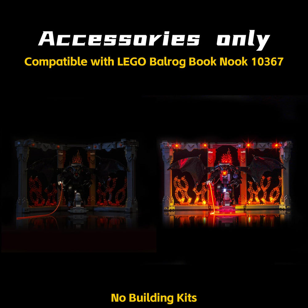 BrickBling Balrog light on a desk display for a striking setup.