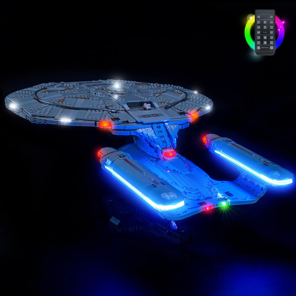 BrickBling LED light kit for Enterprise NCC-1701-D with hidden wires