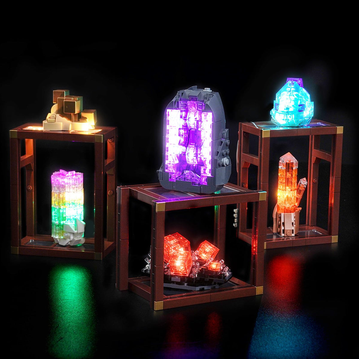 BrickBling LED light for LEGO Mineral Collection pack enhances display lighting.