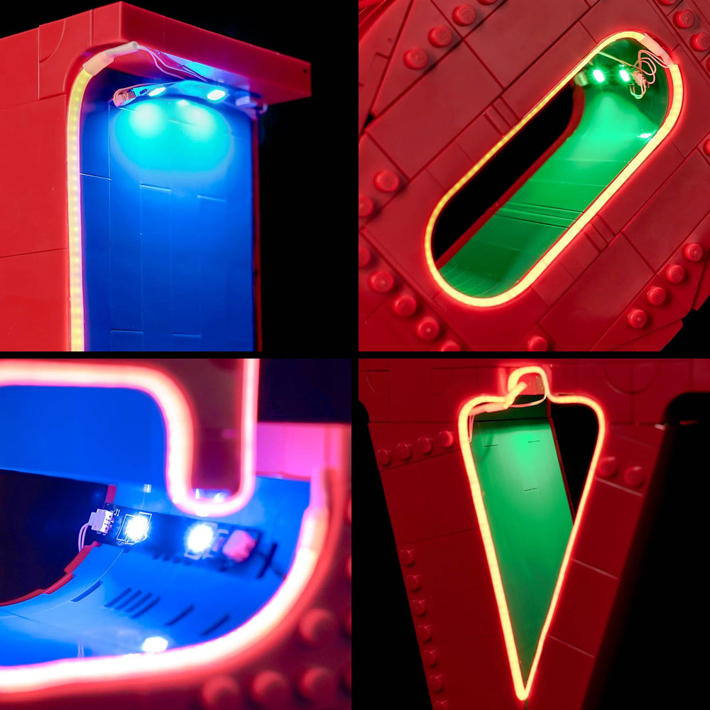 LED light complements LEGO 31214 Love Sculpture with vivid accent lighting.