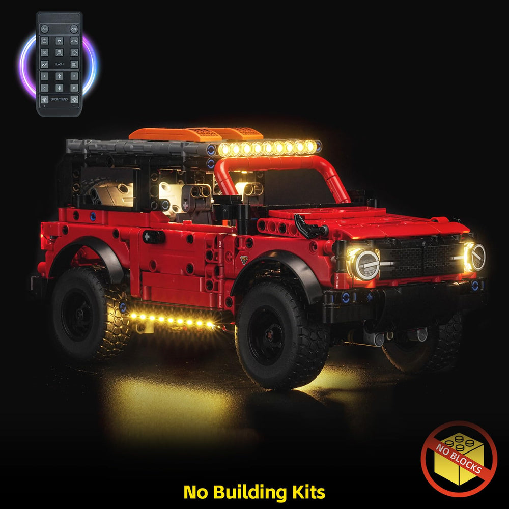BrickBling rear lights enhance back glow on the Lego Ford Bronco.