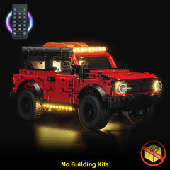 BrickBling rear lights enhance back glow on the Lego Ford Bronco.