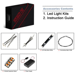 Installation steps guide the safe fit of the orchid light kit.