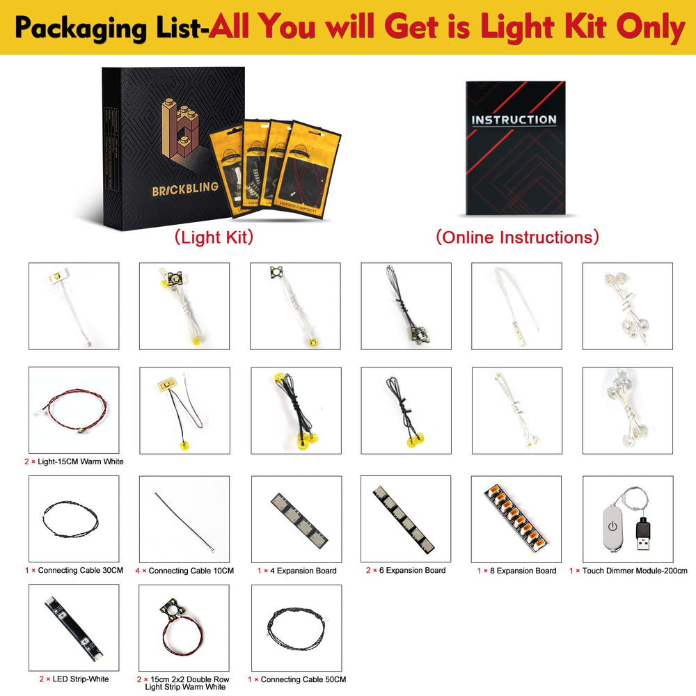 BrickBling LED lighting power connection provides safe, low-heat operation.