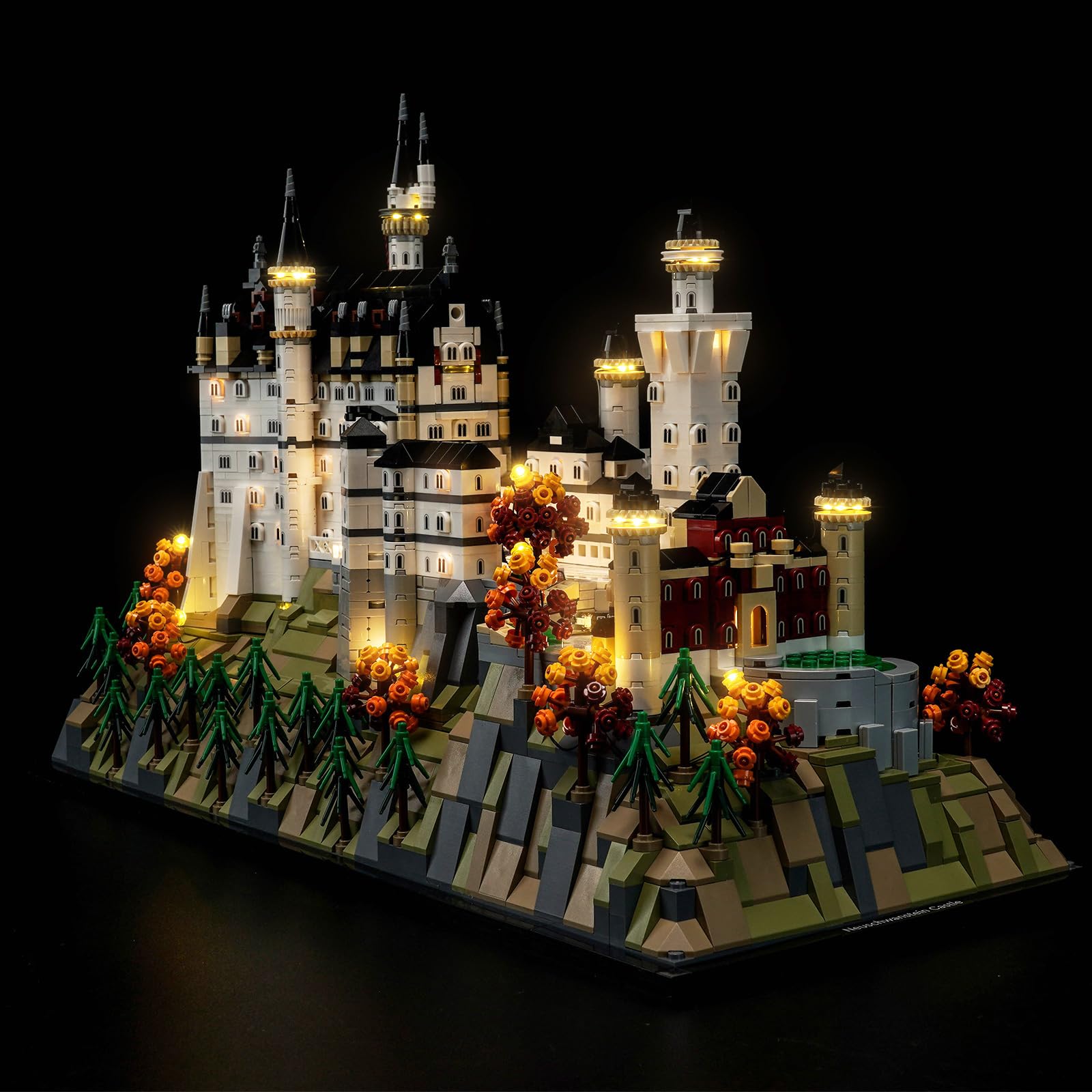 BrickBling LED lighting for Neuschwanstein 21063 RC version enhances display