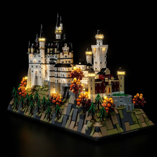 BrickBling LED lighting for Neuschwanstein 21063 RC version enhances display
