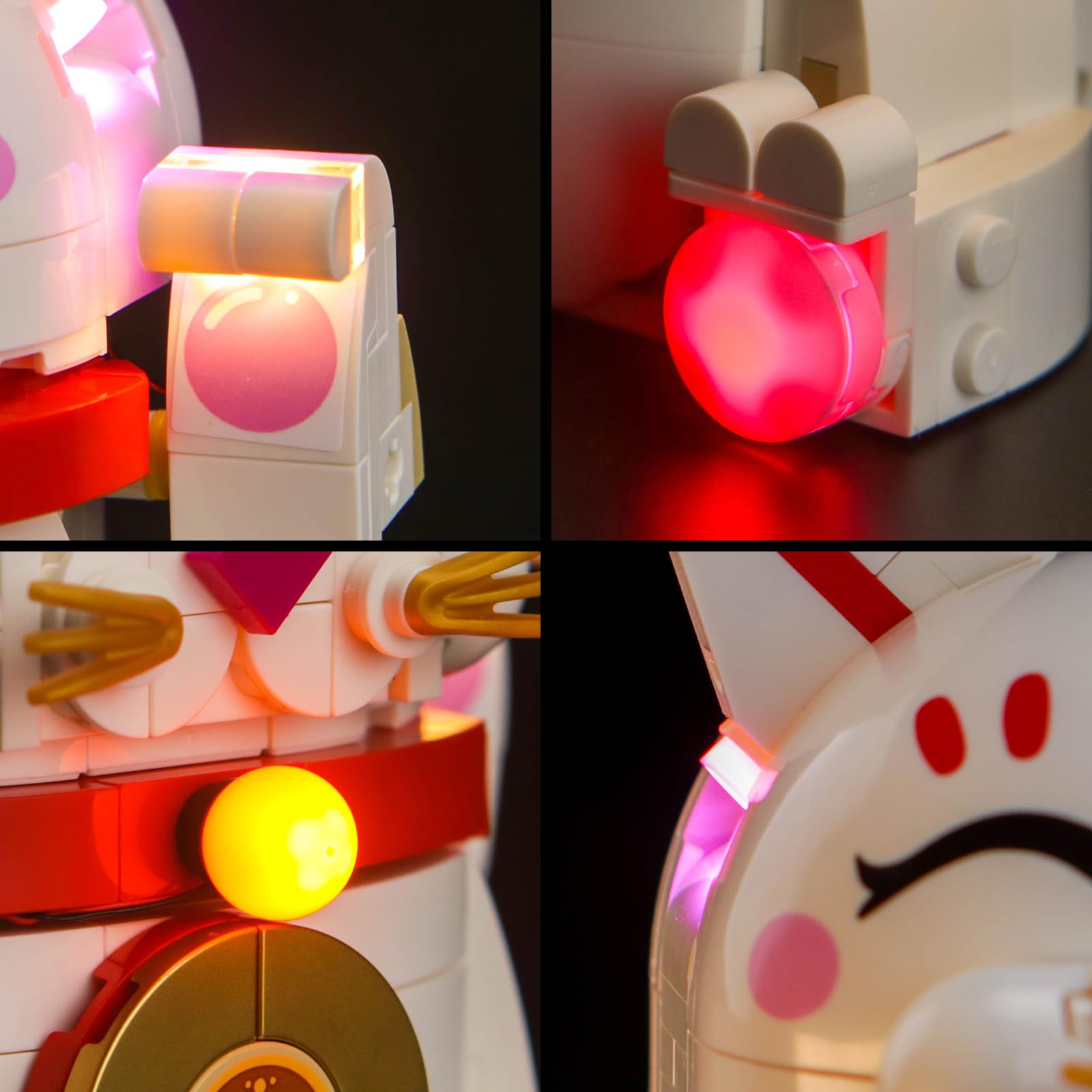 BrickBling Lucky Cat 40813 lit, brightening desks and shelves.