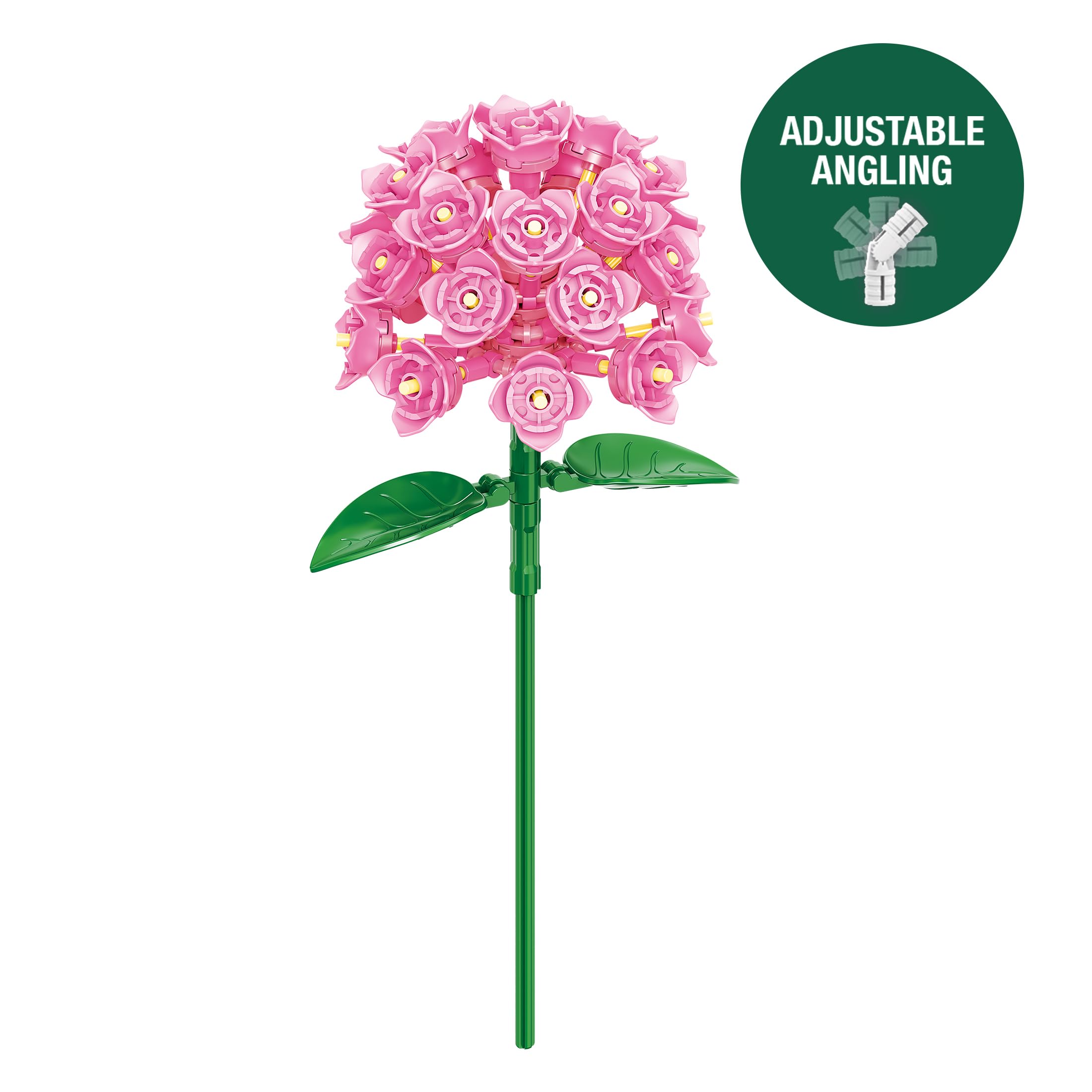 Brickcraft Botanicals adjustable stem lets you position blooms from different angles.