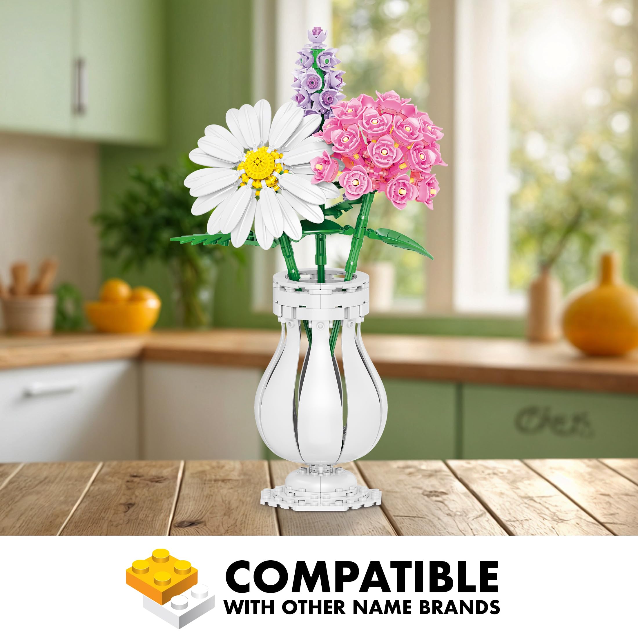 Brickcraft Botanicals expandable garden collection for custom floral setups.