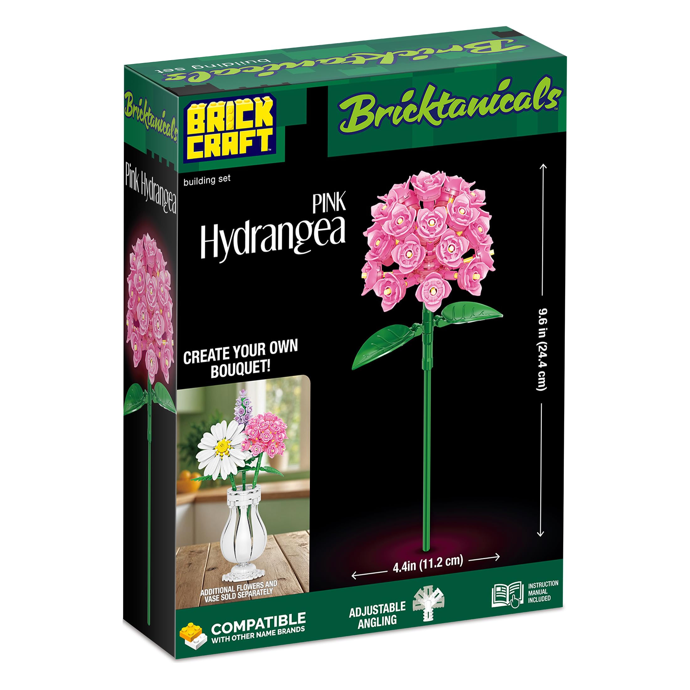 Brickcraft Botanicals tiny flowers detail adds lifelike charm to any display.