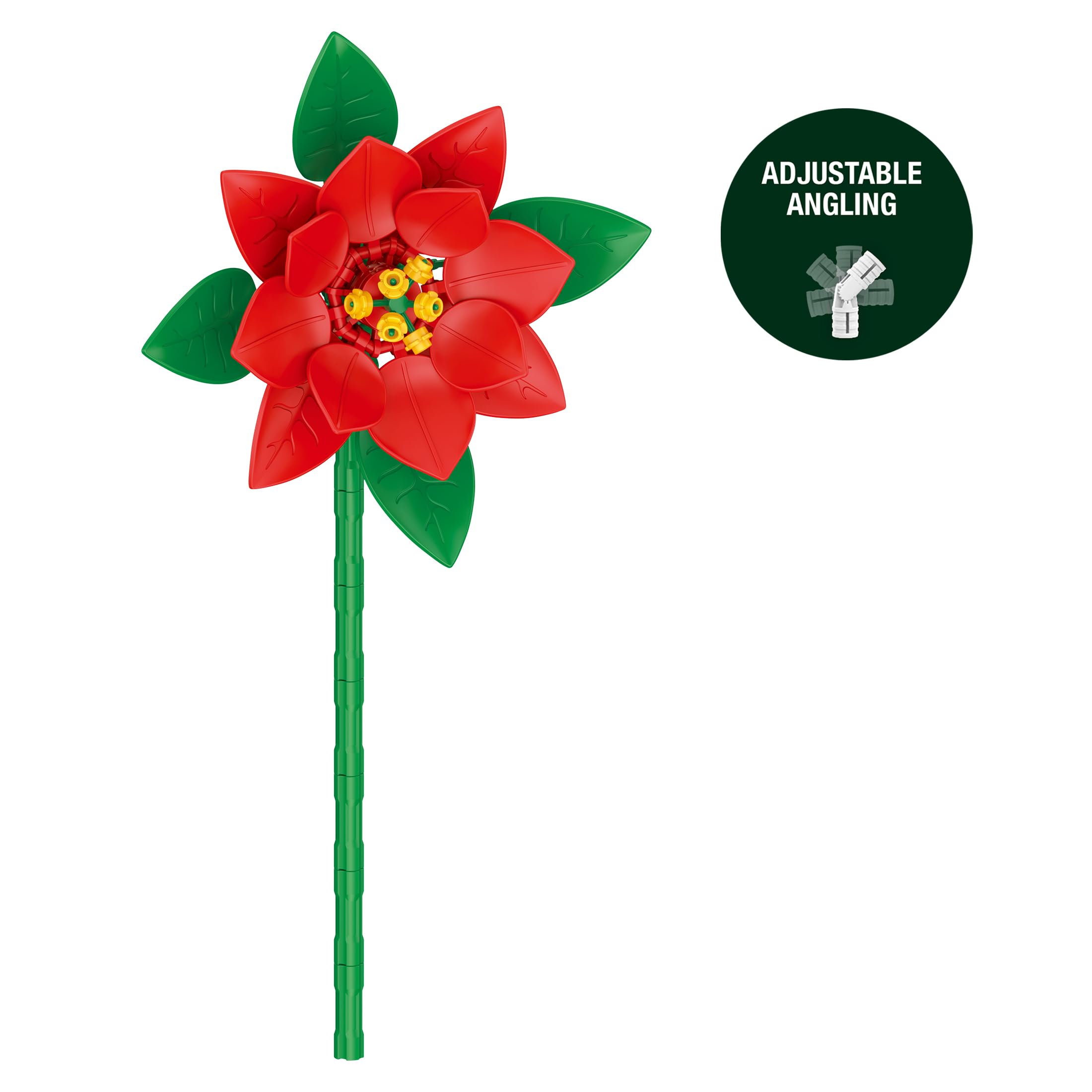 Brickcraft Bricktanicals Poinsettia toy kit supports hands-on STEM inspired play