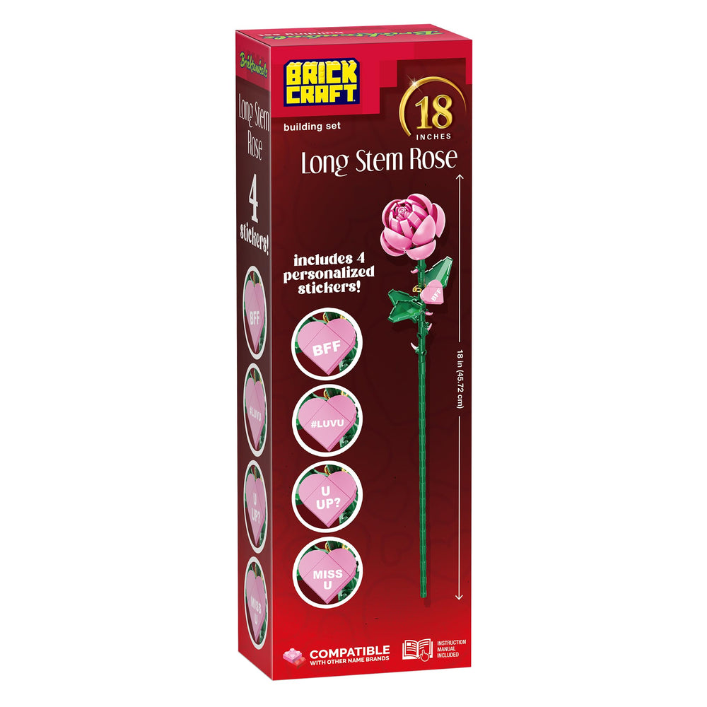 Brickcraft Bricktanicals Rose creates an impressive 18-inch stem centerpiece.