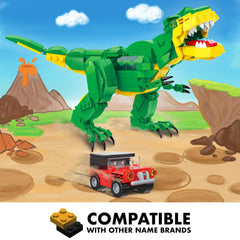 Brickcraft Crayola Dino play scenario sparks imagination and creativity.