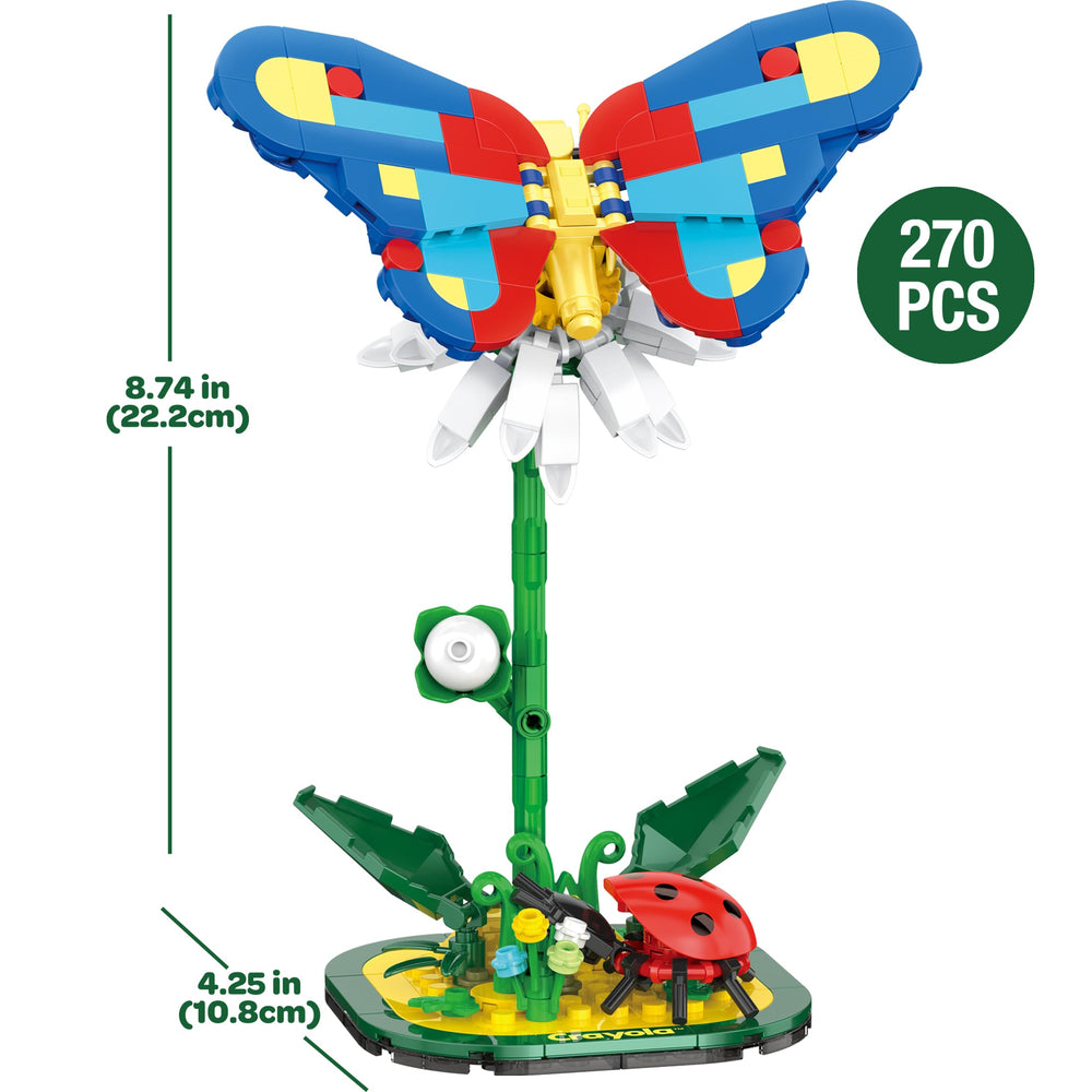 Brickcraft Crayola Posable Butterfly enables interactive play around the garden.