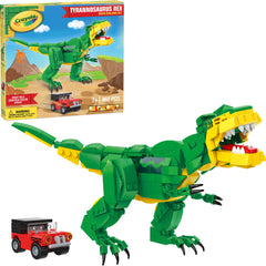 Brickcraft Crayola Tyrannosaurus Rex with Truck Tumbler overview for display and play.