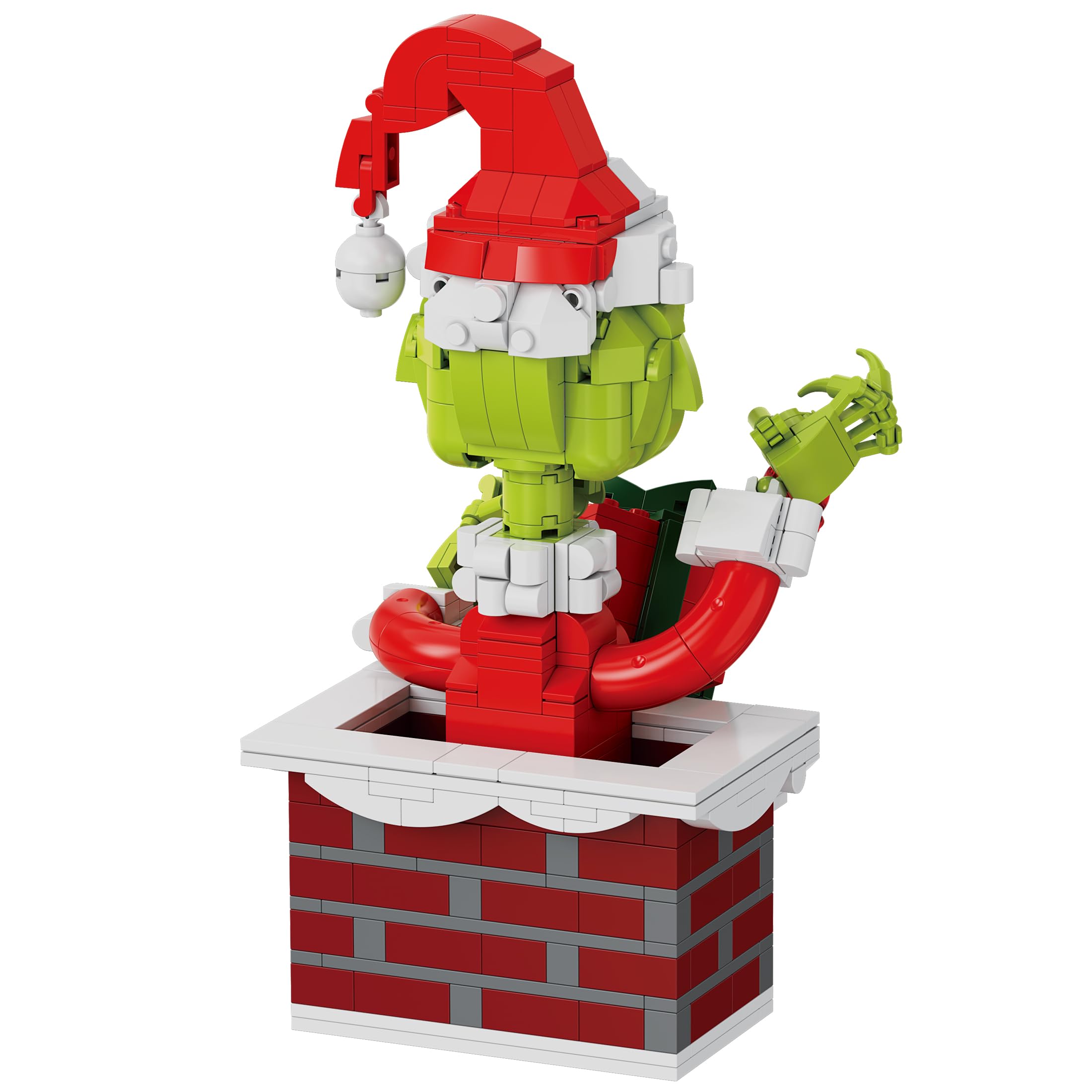 BrickCraft Decorated Christmas tree completes a cozy seasonal diorama.