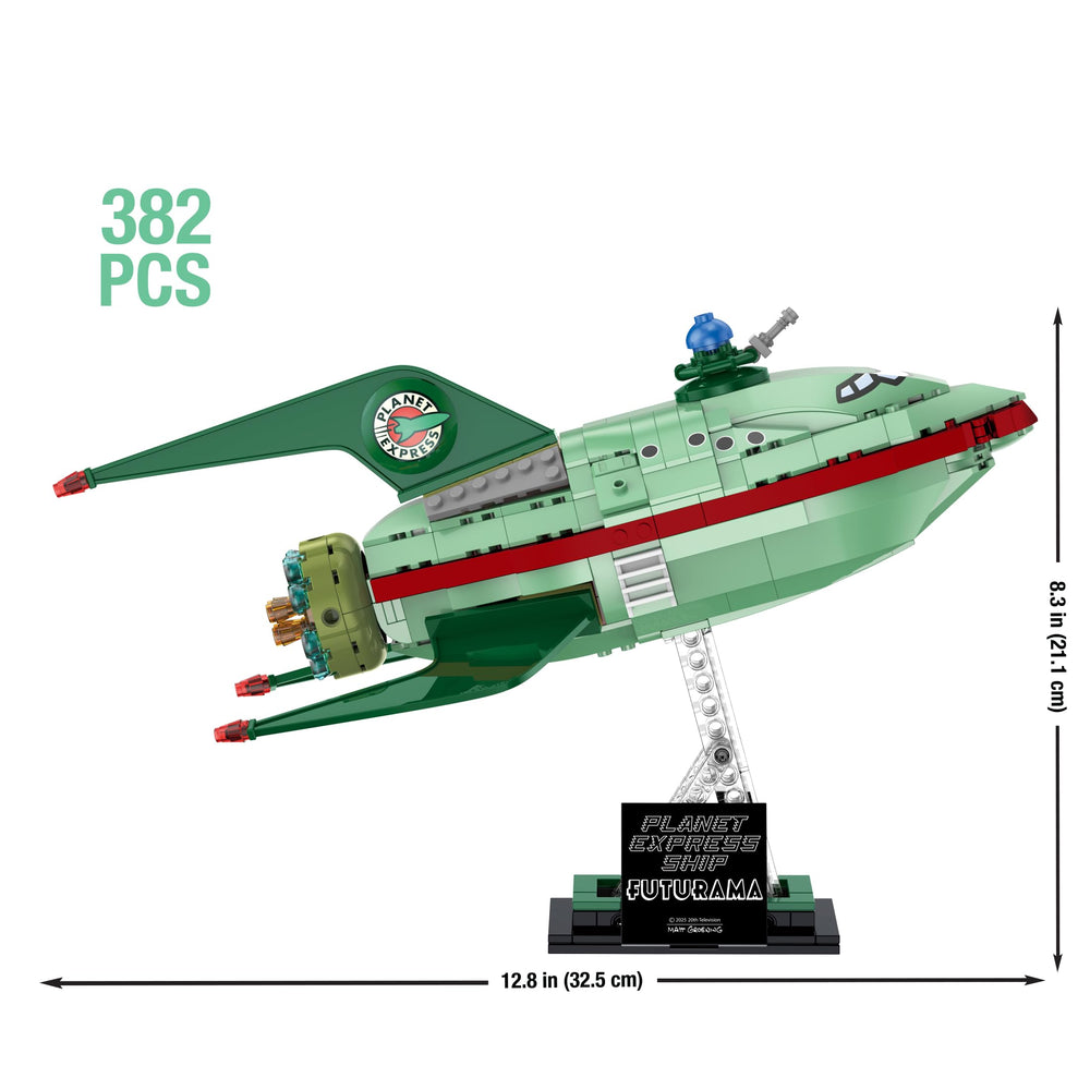 Brickcraft Futurama Planet Express Ship cockpit detail showing printed controls