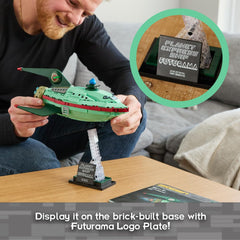 Brickcraft Futurama Planet Express Ship three wings arrangement for balance