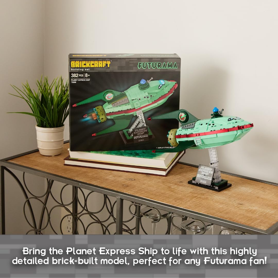 Brickcraft Futurama Planet Express Ship top turret close-up for authenticity