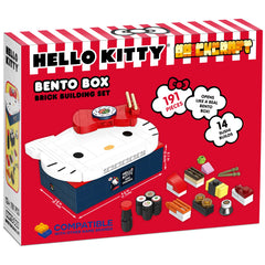 Brickcraft Hello Kitty bento box decor-ready display on desks or shelves